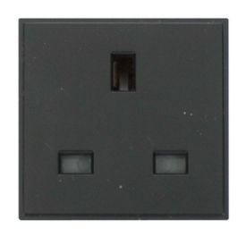 MM010BK  New Media 13A UK Socket Outlet Black